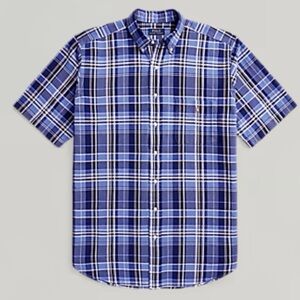 Polo Ralph Lauren Shirt Men’s 4XB Plaid Short Sleeve Classic Oxford Button Down